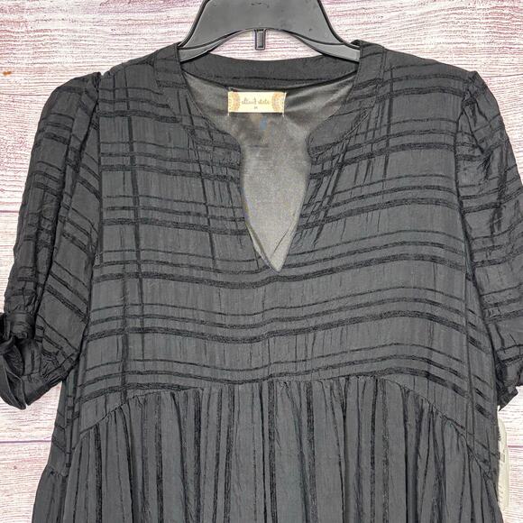 Altar’d State Black Tiered Striped Mini Witchy Halloween Dress Size Medium New - Picture 14 of 14